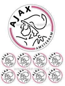 AJAX logo taart en cupcakes eetbare print 