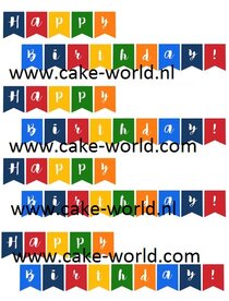 Vlaggenlijn regenboog print