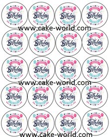 verjaardag Cupcake Print 20st