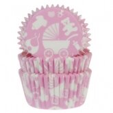 House of Marie Baking Cups Baby Roze