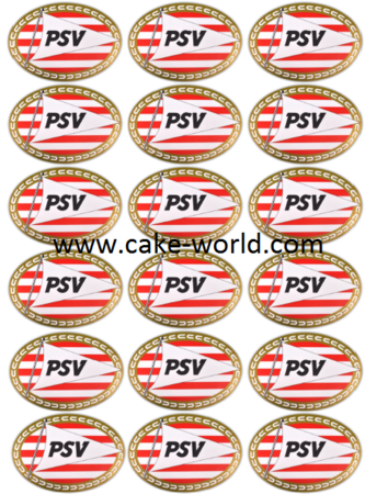 PSV logo eetbare print 18st.