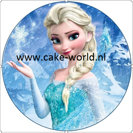 Elsa Frozen Eetbare Print Rond 15cm Of 20 Cm Cake World