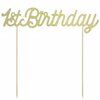 PartyDeco Taarttopper 1st Birthday, Goud