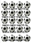 Voetbal eetbare print 5cm, 20st.