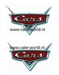 Cars logo taartprints 10 cm hoog/ 2st.