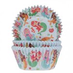 House of Marie Baking Cups Zeemeermin, pk/50