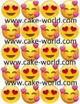 Emoticons love cupcake print 20st.