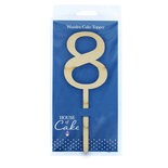 Culpitt Houten Taarttopper Cijfer 8