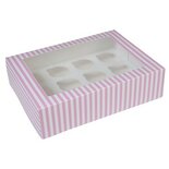 HoM Cupcakes Circus doosje, 2 stuks met venster - voor 12 cupcakes,