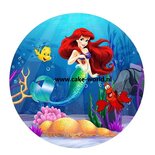 De kleine zeemeermin (Ariël) Taartprint Rond