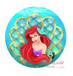 De kleine zeemeermin (Ariël) 1 Taartprint Rond
