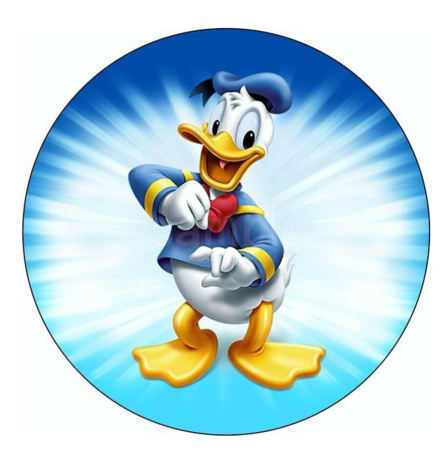 Donald Duck 1 Taartprint Rond