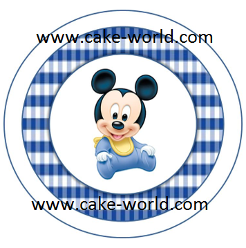 Mickey Mouse taartprint rond