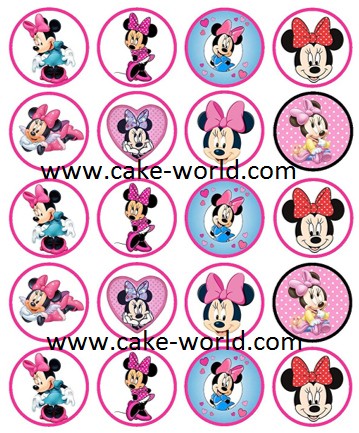 Minni Mouse cupcake print 20st.