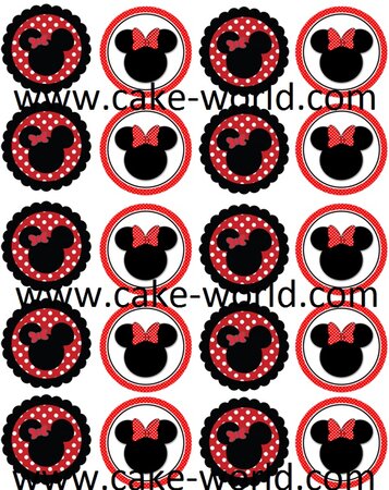 Minnie Mouse 1cupcakeprint 20st