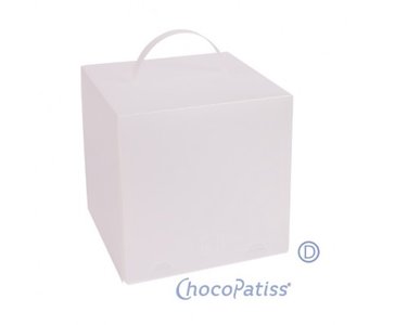 ChocoPatiss Taartdoos Kunststof 24x24x24cm met dubbele bodem,mat