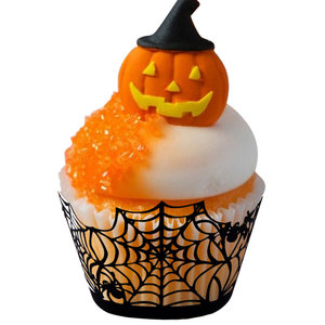 Halloween Cupcake Wrappers Web Black pk/12