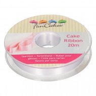 FunCakes Cake Ribbon (Lint), Wit 15mmx20cm