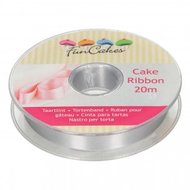 FunCakes Cake Ribbon (Lint), Zilver 15mmx20cm