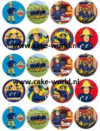 Brandweerman Sam Cupcake print