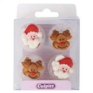 Culpitt Suikerdecoratie Santa &amp; Rudolph pk/12