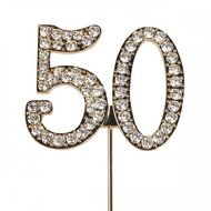Culpitt Taarttopper Diamant 50 Jubileum Goud.