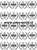 Vaderdag Cupcakeprint Best Dad Ever 20st