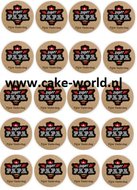 Vaderdag Cupcakeprint Super Papa 20st