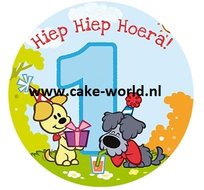 Woezel &amp; Pip 1 Jaar! Taartprint