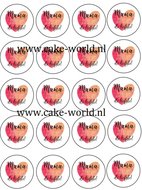 Moederdag Cupcake prints, 20st.