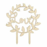 Scrapcooking Cake Topper Wood, Love