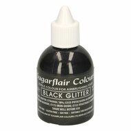 Sugarflair Airbrush Colouring Glitter Black 60ml