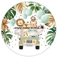 Jungle Safari Baby Taartprint 