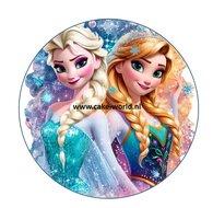 Frozen Ela &amp; Anna Eetbare Taartprint