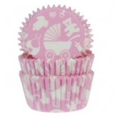 House of Marie Baking Cups Baby Roze
