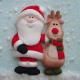 Karen Davies Siliconen Mould Santa &amp; Rudolph