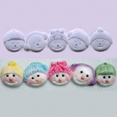 Karen Davies Siliconen Mould Snowman Head Border