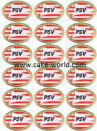 PSV logo eetbare print 18st.