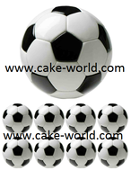 Voetbal eetbare print 15cm + 8 cupcakeprints