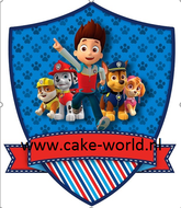 Paw Patrol 2 eetbare print rond 15cm of 20cm