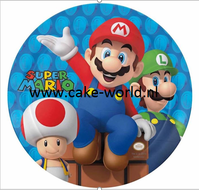 Super Mario eetbare print rond 15cm of 20cm