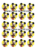 Mickey Mouse eetbare print 4,5 cm, 20st.