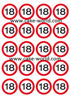 18 jaar cupcake print 20st.