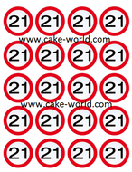 21 jaar cupcake print 20st.