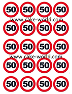 50 jaar cupcake print 20st.