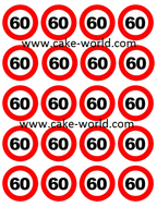 60 jaar cupcake print 20st.