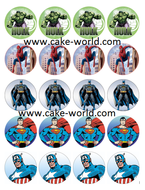 Marvel superhelden cupcake print 20st.