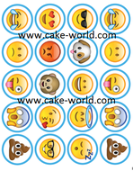 Emoticons cupcake print 20st.