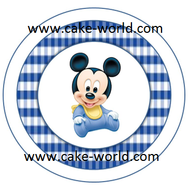 Mickey Mouse taartprint rond