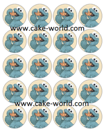 Cookie monster cupcake print 20st.